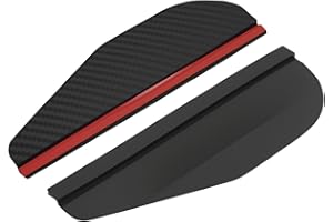 LIDSCURA 2-Pack Carbon Fiber Mirror Rain Guards, Waterproof Rain Mirror Covers for Car Side Windows, Universal Fit for Cars, 