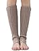 Dimore Women's leg warmers Boot Cuff Knit Boot Cuffsocks Mid Calf knitted Dance Button Cable Knit Boot Cuff Biege