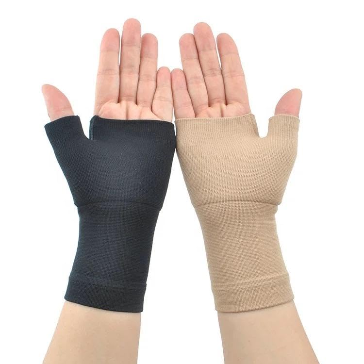Atan Compression Wrist and Thumb Support for Arthritis, Carpal Tunnel, Joint Pain, Sprain, Sports, Hand Instability| Improve Circulation| Breathable, Ergonomic, and Supportive, 1 Pair (Beige, XL)