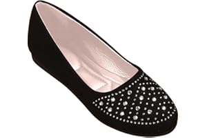 Women Rhinestone Round Toe Flats Soft Comfortable Arch Support Flats Memory Foam Insole Cushion Slip On Ballet Shoes