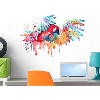 Wallmonkeys WM359341 Parrot Wall Decal Peel and Stick Graphic (24 in W x 16 in H)