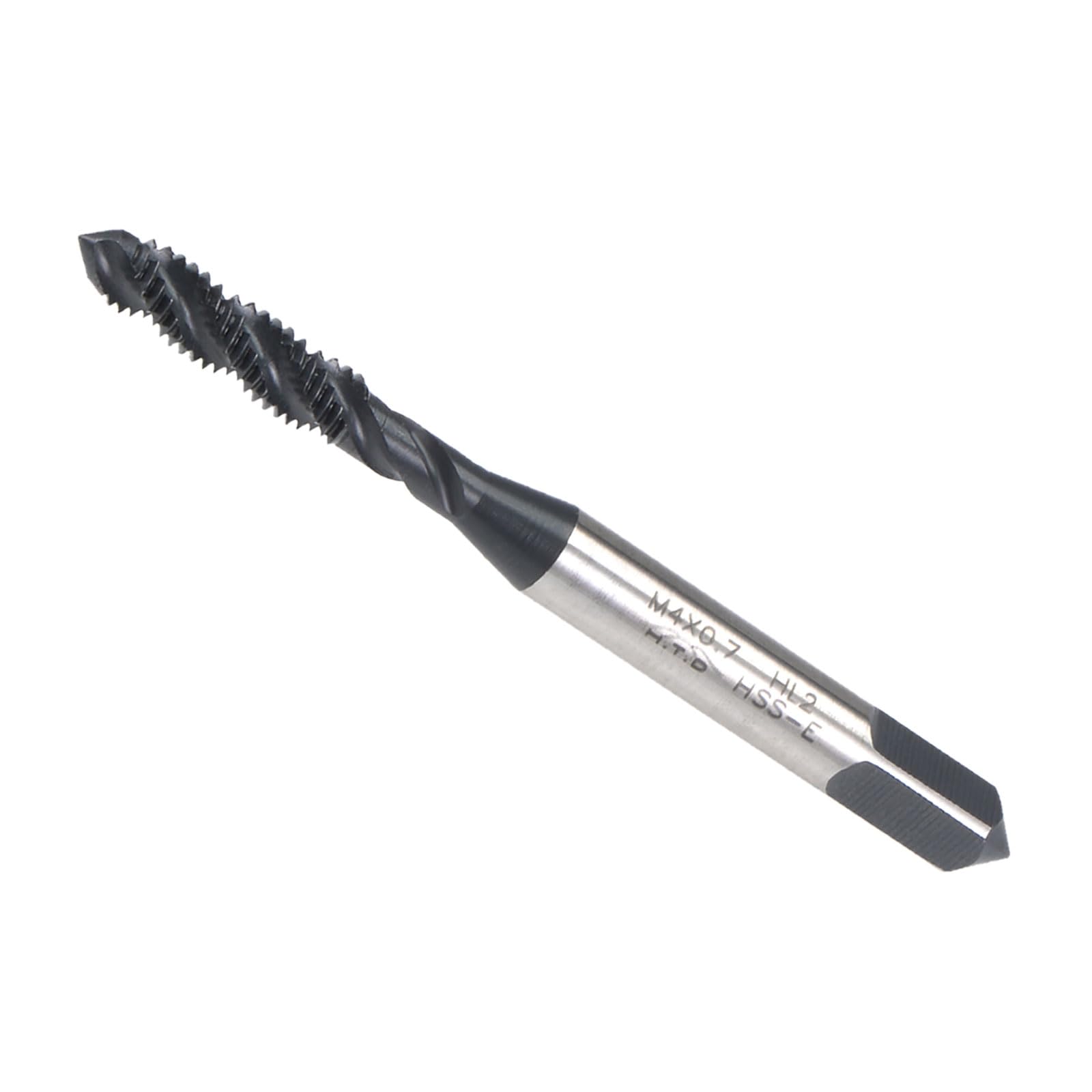 CoCud Spiral Flute Threading Tap, M4X0.7 Thread Size, Nitriding Coated HSS Tapping Tool - (Applications: for Processing Holes & Sticky Materials)