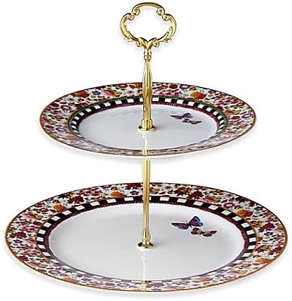 Melli Mello by Lenox Isabelle Floral 2-Tiered Server l Bring the Joy of Springtime to your Table