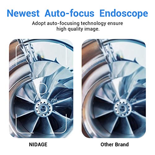 8.0MP HD NIDAGE Wireless Endoscope Auto Focus WiFi Borescope with 12