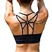 Women's Padded Sports Bra Criss Cross Back High Impact Strappy Yoga Bra
