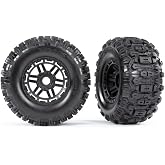 Traxxas Sledgehammer Tires &amp; Wheels, glued (Black Wheels)