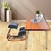 Ergonomic Office Chair, WishaLife Kneeling Chair Rocking Posture Wood Stool for Home Office & Desk Chair |Orthopedic Stool Relieving Back and Neck Pain & Improving Posture | Larger Seat,Thick Cushions