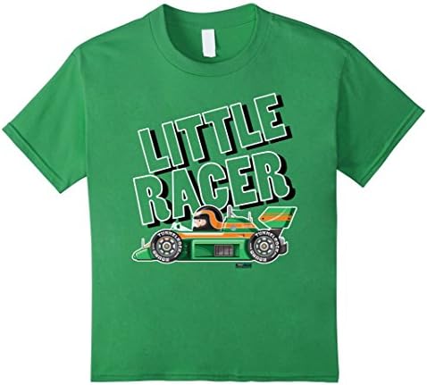 Kids Kids LIttle Racer Green Open Wheel Racecar T-shirt 4 Grass