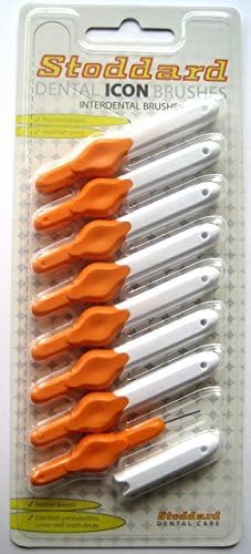 Stoddard ICON Soft Interdental Brushes XXX Fine -2.0mm Orange - 8 Brush Pack by Stoddard