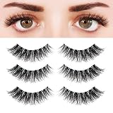 BEPHOLAN 3 Pairs 5D Multi-layered Faux Mink Lashes| Fluffy Volume False Eyelashes| Natural Look| 3D Layered Effect| Reusable| 100% Handmade & Cruelty-Free| Easy to Apply| XMZ92