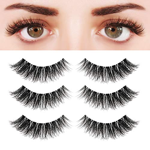 BEPHOLAN 3 Pairs 5D Multi-layered Faux Mink Lashes| Fluffy Volume False Eyelashes| Natural Look| 3D Layered Effect| Reusable| 100% Handmade & Cruelty-Free| Easy to Apply| XMZ92