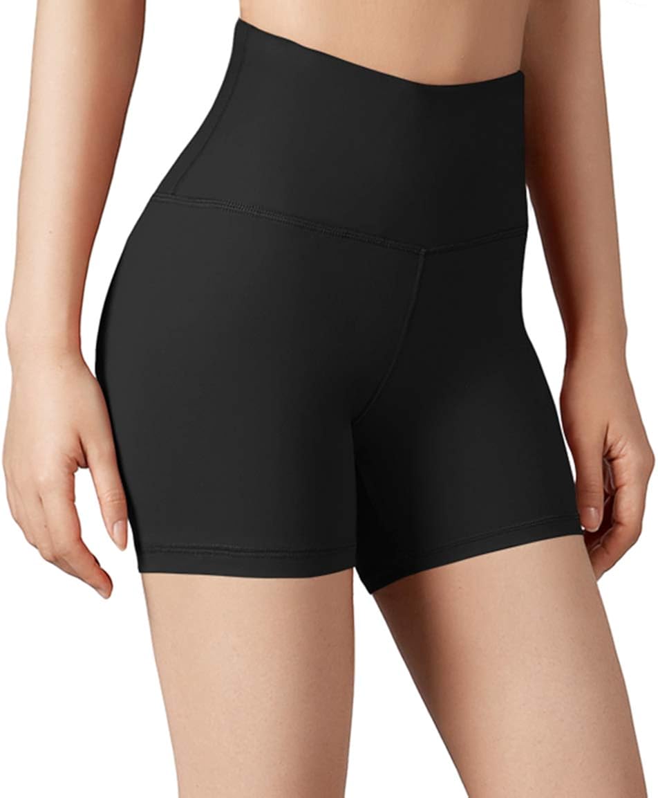 ODODOS Women's Yoga Short Tummy Control Workout Running Athletic Non See-Through Yoga Shorts with Hidden Pocket: Clothing