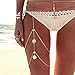 Simsly Thigh Body Belly Chain with Turquoise Waist Jewelry for Women and Girls BD-07 (Gold)