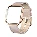SWEES Leather Bands Compatible with Fitbit Blaze Smart Watch, Genuine Leather Replacement Band with Metal Frame Small & Large for Women Men, Champagne Gold, Rose Gold, Black, Brown, White, Grey, Beige