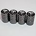 US85 Tesla Black Chrome Auto Car Wheel Tire Air Valve Caps Stem Cover