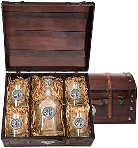 Washington State Wazzu Liquor Decanter Set