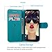 Compatible with iPhone 12 Pro Max 5G Wallet Case, Case with Card Holder Embossed Butterfly Premium PU Leather Double Magnetic Buttons Flip Shockproof Protective Cover 6.7 inch (Embossed Love Blue)