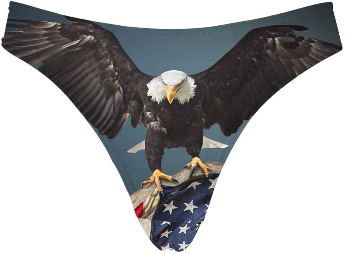 Women Bald Eagle American Bikini Briefs Low Rise Underwear Panties