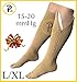 Presadee NEW Open Toe Knee Length Zipper Up Compression Hosiery Calf Leg Support Stocking (L/XL, Beige)