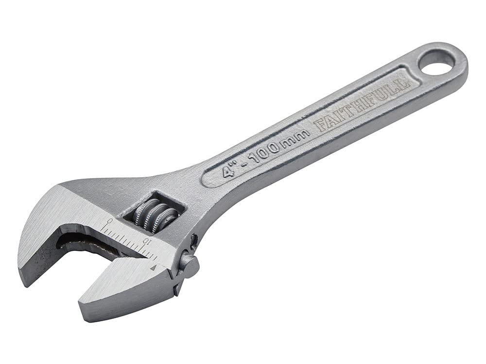 Faithfull Chrome Adjustable Spanner 100mm (4in)