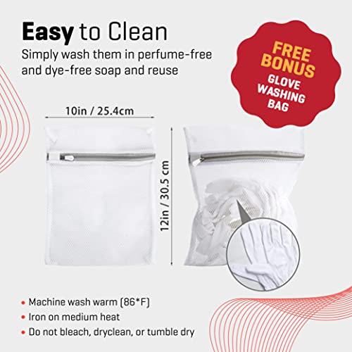 Extra Small Kids Size White Cotton Gloves for Moisturizing Over Night