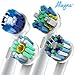 Oral B Replacement Brush Heads- 16 Oralb Braun Generic Electric Toothbrush Parts- 4 Floss Action, 4 Crossaction, 4 Pro / 3d White & 4 Precision Clean- Oral-b Compatible w/Pro 1000, 3000, 5000 & More