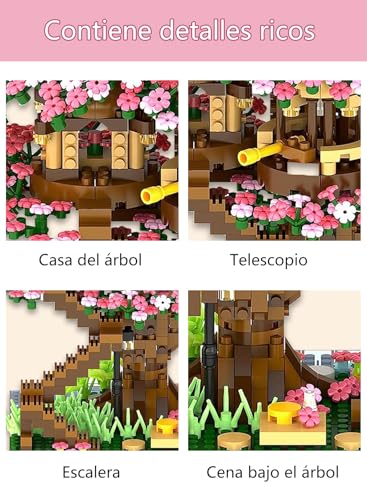 Bloques de Construcción de Flor de Cerezo 2008 Piezas, Juego de Bloques de Bonsái, Mini Bloques de Árbol Artificial Decoración Hogar y Oficina, Idea Regalo para Mujere y Hombre, Juguete para 8+ Años