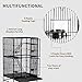 SUNCOO 63 Inch Large Bird Aviary Cage Wrought Iron Heavy Duty Flight Cage for Parrot Budgie Parakeet Cockatoo with Wooden Perch Stairs Steel Bowl Storage Shelf Rolling Stand Wheels, Bird Cagethumb 4