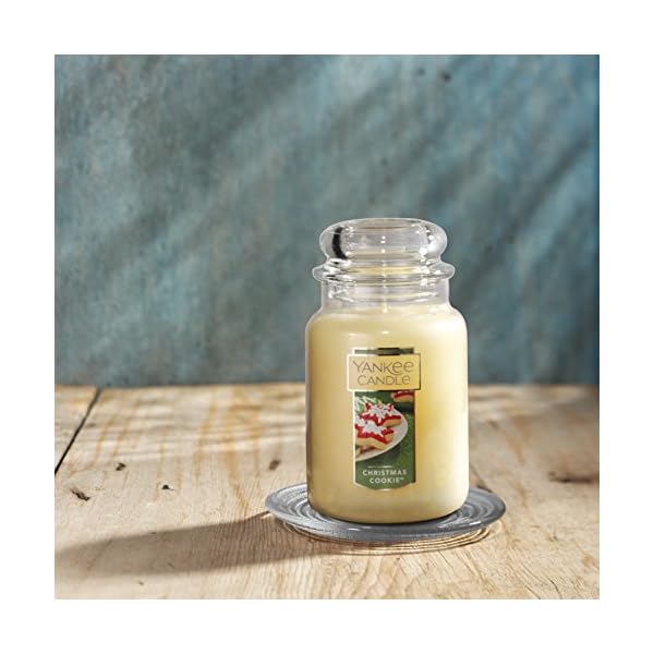 Yankee Candle Christmas Cookie Scented, Classic 22oz Large Jar Single Wick Candle, Over 110