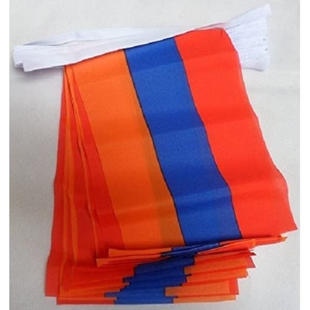 AZ FLAG Armenia Bunting Flag, 20 Ft Garland with 20 Small Armenian Flags 8'' x 6'', 100% Polyester String Pennant, 6 meters — image 1