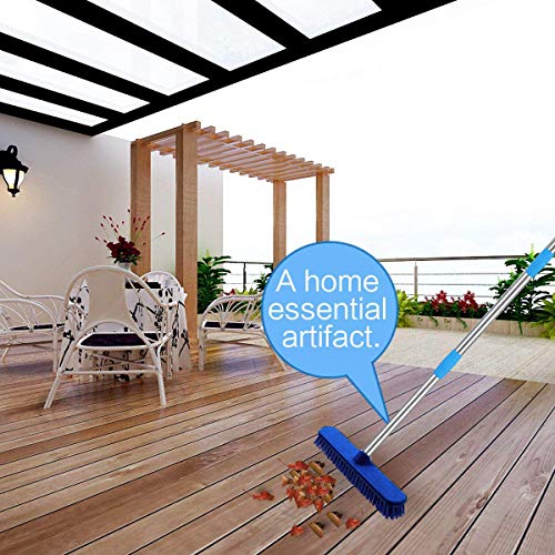 6 FT bristle floor brush, bristle grout brush bath and tile brush for cleaning bathroom terrace kitchen walls and decks(6 FT) - Thumbnail 4