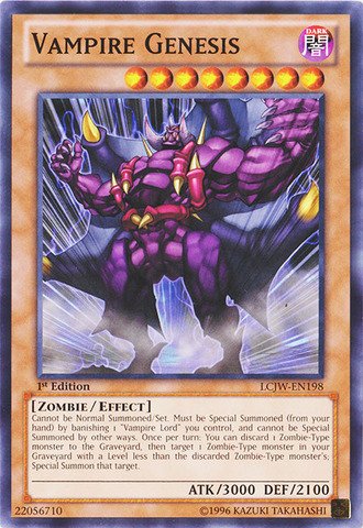 Yu-Gi-Oh! - Vampire Genesis (LCJW-EN198) - Legendary Collection 4: Joey's World - 1st Edition - Common