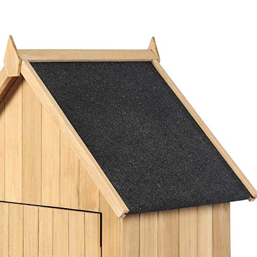 IDMarket - Armoire cabane de Jardin en Bois Naturel