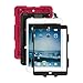 ACEGUARDER Apple Ipad Mini 2 Mini 1&2 Case Waterproof Rainproof Shockproof Kids Proof Case for Ipad Mini 2 Mini 1&2(Gifts Outdoor Carabiner + Whistle + Handwritten Touch Pen) (RED/BLACK)