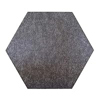 DQQ Hexagons Bulletin Boards Felt Corkboard for Walls,Home Office Classroom Decorations 2 Pack,Deep Grey,12"x10"