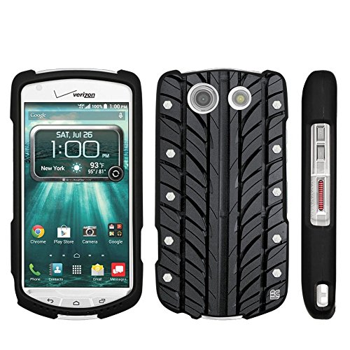 Spots8® for Kyocera Brigadier Slim Fit Case - Rubber Tire Design