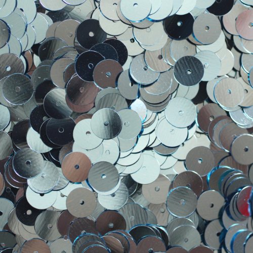 8mm Flat Round SEQUIN PAILLETTES ~ Pastel SKY BLUE Metallic ~ Loose sequins for embroidery, bridal, applique, arts, crafts, and embellishment. Made in USA.