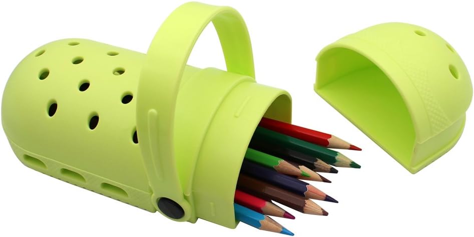 Hillento Silicone Pencil Case, Hole Shoes Design Pencil Bag Large Capacity Pencil Holder School Supplies Stationery Case - Image 3