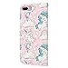 YOKIRIN iPhone 7 Plus Case, iPhone 8 Plus Case, Painted 3D Relief Bling Balloon Unicorn PU Leather Wallet Soft TPU Inner Flip Folio with ID Card Slots Shockproof Skin Cover - Crystal Stylus Pen