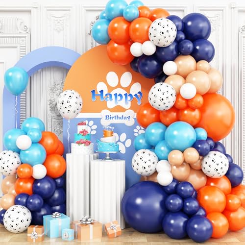 Orange Dog Paw Balloon Garland Kit