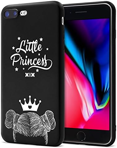 iPhone 7 Plus Case Queen Slim Fit Black Shockproof Bumper Cheap Cell Phone Accessories Queen &amp; King Design Thin Soft TPU Protective Cover for Women Apple iPhone 8 Plus Cases Luxury for Girls