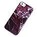 Landfox 5s Case,iPhone 5s Case Marble Texture Print Cover Case Skin for iPhone 5s (Red)