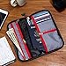 Travel Wallet Organizer For Family - Fully Embedded RFID Blocking Fabric - Zippered Portfolio Pouch for up to 6 Passports