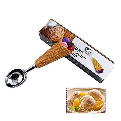 Buy Crystallove DIY Fancy Stainless Steel Ice Cream Scoop Fruit Spoon