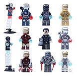 Iron Man Set of 9 Minifigures LEGO Compatible Super Heroes Avengers Mini Figures Building Bricks Blocks Early Development Learning Toys
