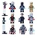 Iron Man Set of 9 Minifigures LEGO Compatible Super Heroes Avengers Mini Figures Building Bricks Blocks Early Development Learning Toys