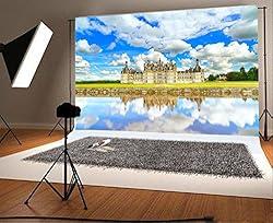 Leowefowa 5X3FT Chateau de Chambord Backdrop