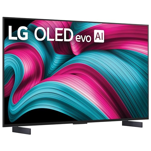 LG 42-Inch Class OLED evo AI 4K C5 Series Smart TV w/Dolby Atmos, Dolby Vision, HDR10, AI Super Upscaling 4K, Filmmaker Mode, Wow Orchestra, Alexa Built-in (OLED42C5PUA, 2025)