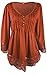 Angashion Women's Off Shoulder Lace Splice Loose Trim Casual Henley Blouse T-Shirt Tops