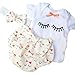 Yilaku Eyelash Cute Newborn Baby Girl Clothes Top + Pants + Headband 3pcs Toddler Girls Infant Clothing Sets (0-3 months, White)